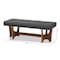 Baxton Studio Theo Mid-Century Dark Grey Upholstered Walnut Finished Bench 159-9835 - alternate 8